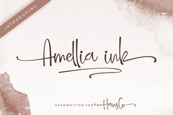 Amellia Ink: A Handwritten Font for Elegant Branding