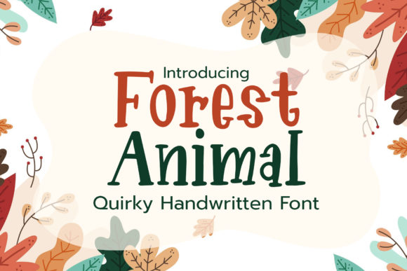 Forest Animal Font for Children's Content and Playful Design