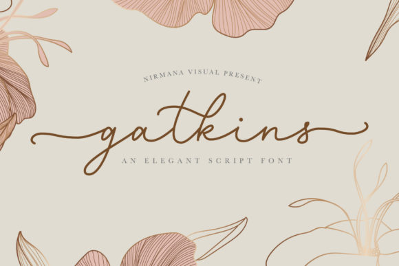 Gatkins Font: A Romantic Script for Design Projects