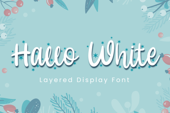 Hallo White Font for Festive Handmade Creations