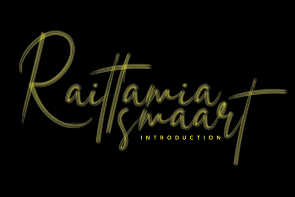 Raittamia Smaart: A Script Handwritten Font for Creative Designers
