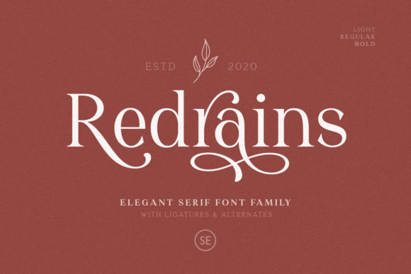 Redrains Serif Font for Elegant Editorial Design