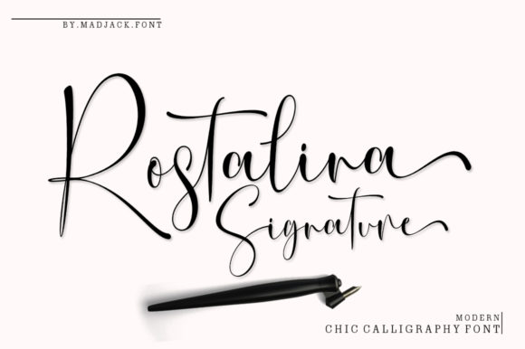 Rostalina Signature: A Sweet Script Font for Creative Makers