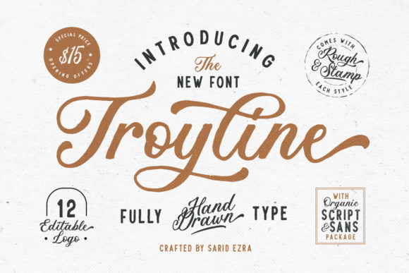 Troyline: A Retro Font That Elevates Handmade Creations